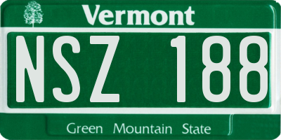 VT license plate NSZ188