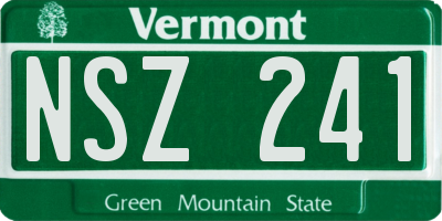 VT license plate NSZ241