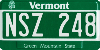 VT license plate NSZ248