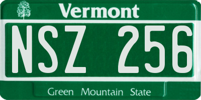 VT license plate NSZ256