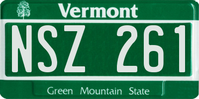 VT license plate NSZ261