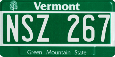 VT license plate NSZ267