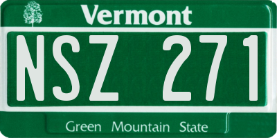 VT license plate NSZ271