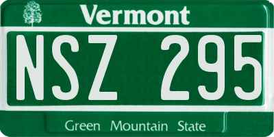 VT license plate NSZ295