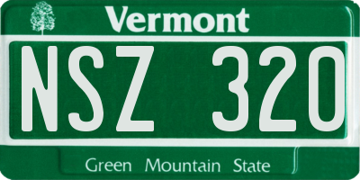 VT license plate NSZ320