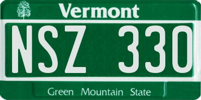 VT license plate NSZ330