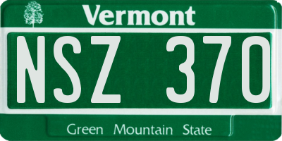 VT license plate NSZ370