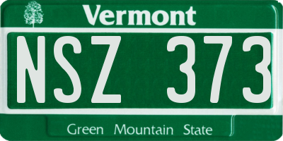 VT license plate NSZ373