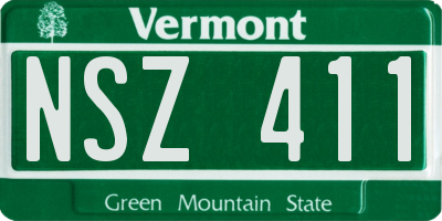 VT license plate NSZ411