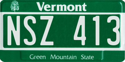 VT license plate NSZ413