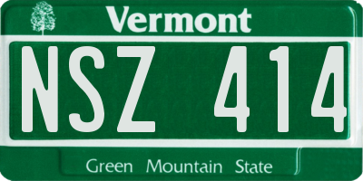 VT license plate NSZ414