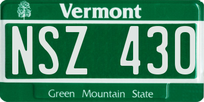 VT license plate NSZ430