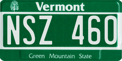VT license plate NSZ460