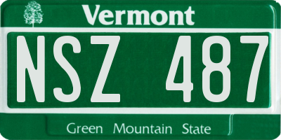 VT license plate NSZ487