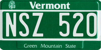 VT license plate NSZ520