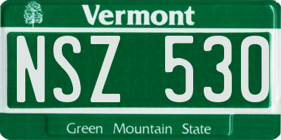 VT license plate NSZ530