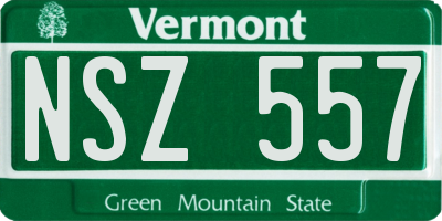VT license plate NSZ557