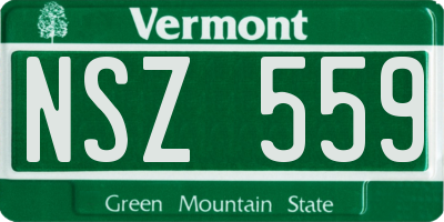 VT license plate NSZ559