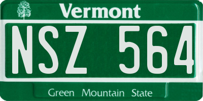 VT license plate NSZ564