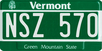 VT license plate NSZ570