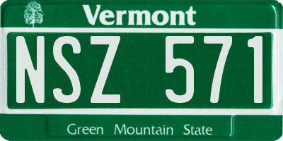 VT license plate NSZ571