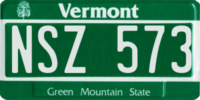 VT license plate NSZ573