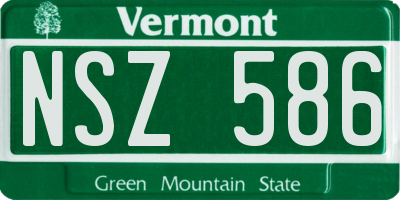 VT license plate NSZ586