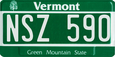 VT license plate NSZ590