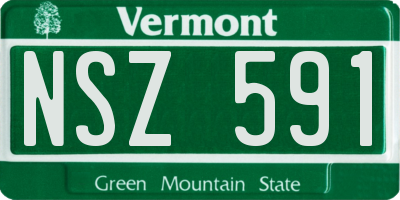 VT license plate NSZ591