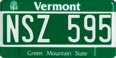 VT license plate NSZ595