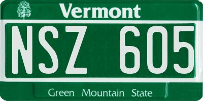 VT license plate NSZ605