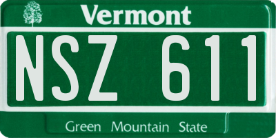 VT license plate NSZ611