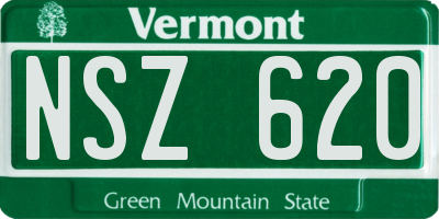 VT license plate NSZ620