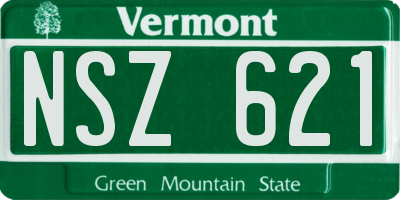 VT license plate NSZ621