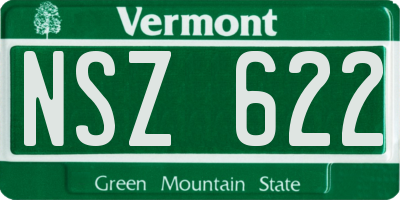 VT license plate NSZ622