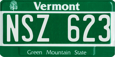 VT license plate NSZ623