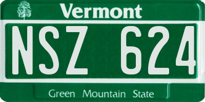 VT license plate NSZ624