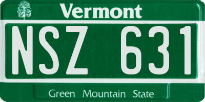VT license plate NSZ631