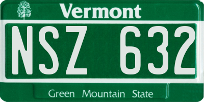 VT license plate NSZ632