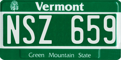 VT license plate NSZ659
