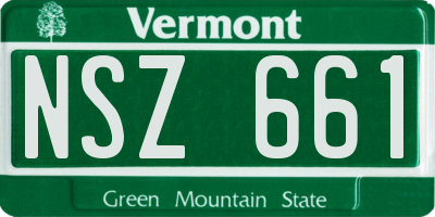 VT license plate NSZ661