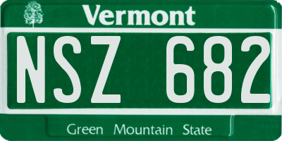 VT license plate NSZ682