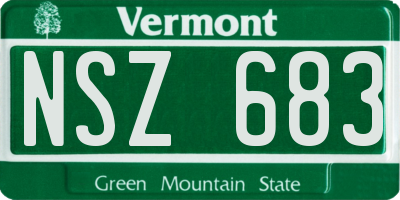 VT license plate NSZ683