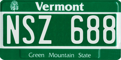 VT license plate NSZ688