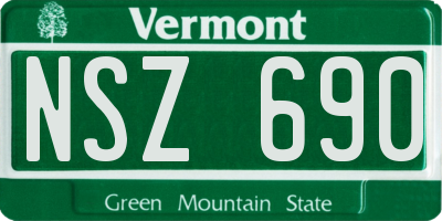 VT license plate NSZ690