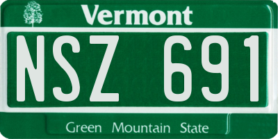 VT license plate NSZ691