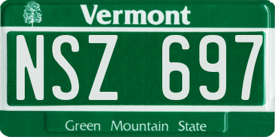 VT license plate NSZ697