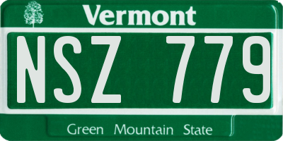 VT license plate NSZ779