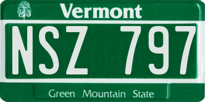 VT license plate NSZ797