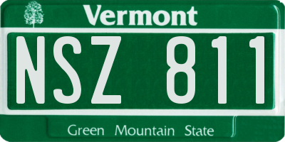 VT license plate NSZ811